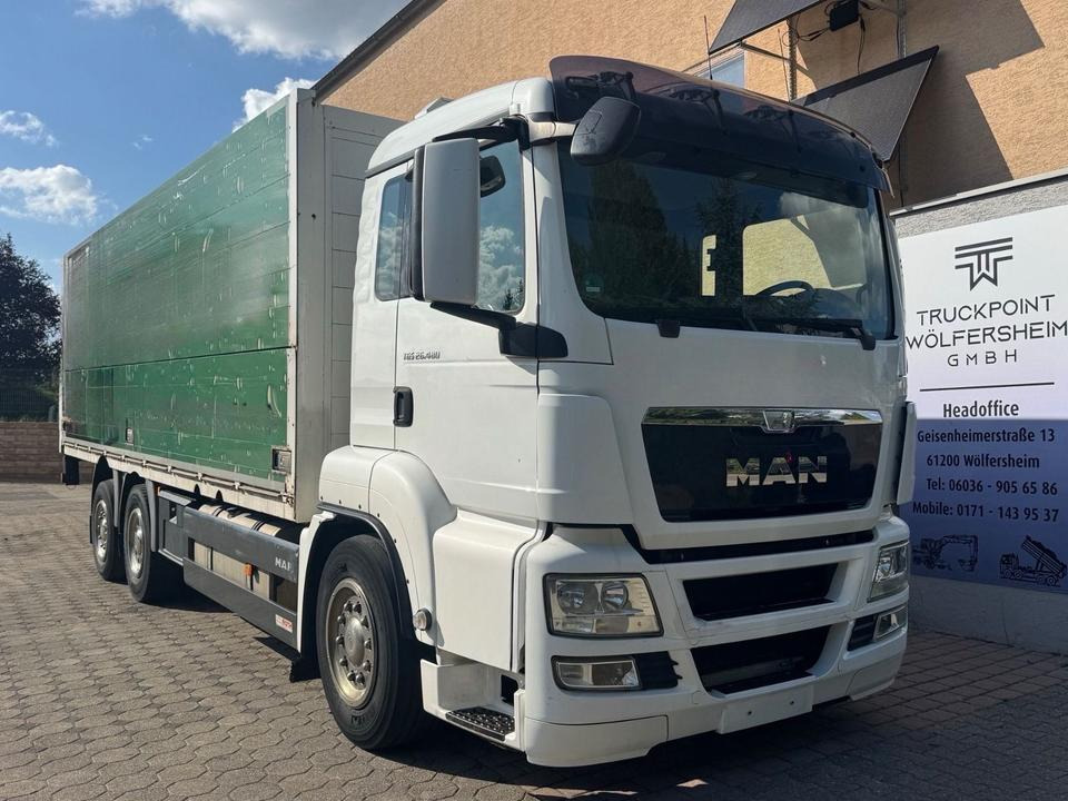 MAN TGS 26.480/Lenk-Lift/Kamera/AHK/Staplerhalterung - Камион фургон: снимка 1 MAN TGS 26.480/Lenk-Lift/Kamera/AHK/Staplerhalterung - Камион фургон: снимка 1