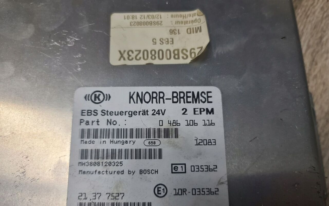 Knorr-Bremse 1 Renault Midlum DXi / Volvo FL FE - Блок за управление за Камион: снимка 2 Knorr-Bremse 1 Renault Midlum DXi / Volvo FL FE - Блок за управление за Камион: снимка 2