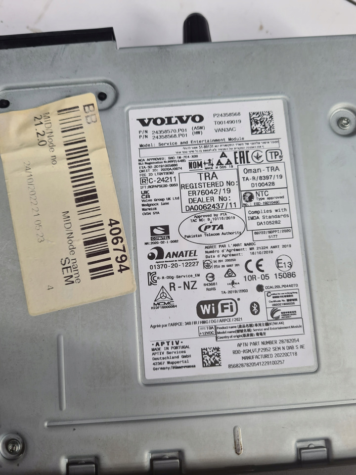 VOLVO RADIO MODUŁ SEM RADIA WIFI BLUETOOTH VOLVO FH 4 FM 4 FH 5 FM 5 FMX - Кабина и интериор за Камион: снимка 5 VOLVO RADIO MODUŁ SEM RADIA WIFI BLUETOOTH VOLVO FH 4 FM 4 FH 5 FM 5 FMX - Кабина и интериор за Камион: снимка 5