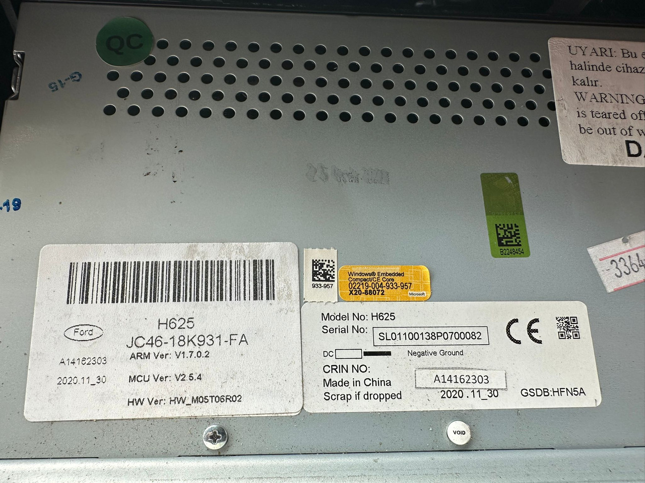 WYŚWIETLACZ PANEL RADIA NAWIGACJI FORD F-MAX CARGO H625 JC46 18K931 FA - Кабина и интериор: снимка 3 WYŚWIETLACZ PANEL RADIA NAWIGACJI FORD F-MAX CARGO H625 JC46 18K931 FA - Кабина и интериор: снимка 3