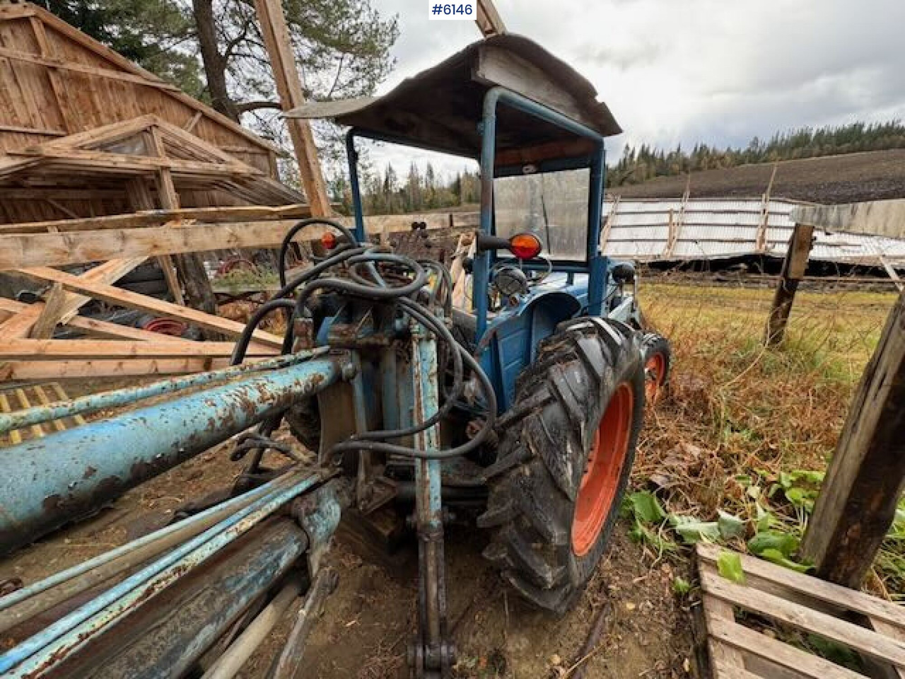 Трактор 1962 Fordson Dexta with Hamjern backhoe attachment: снимка 6
