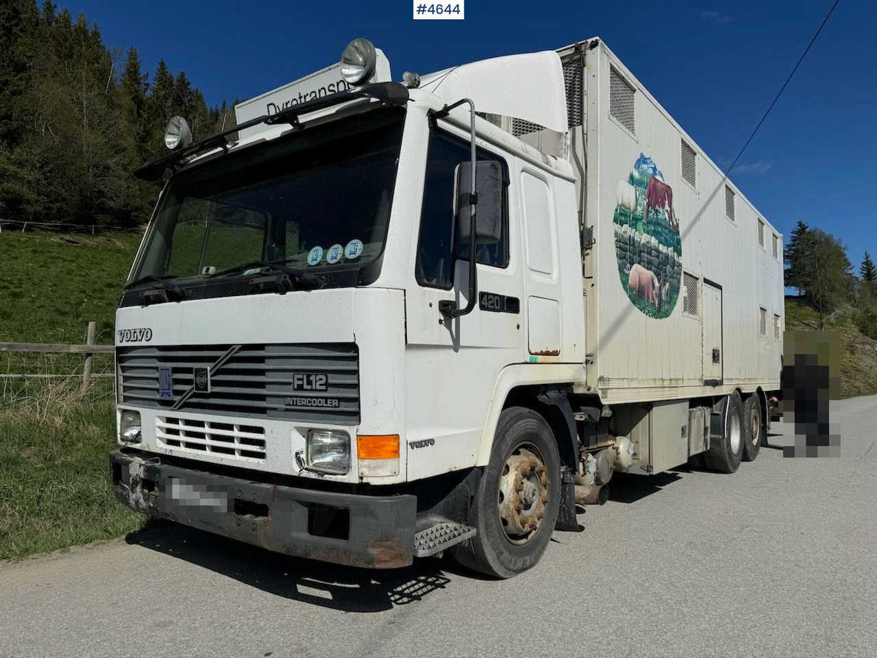 1997 Volvo FL12 6x2 Dyretransportbil - За превоз на животни камион: снимка 1 1997 Volvo FL12 6x2 Dyretransportbil - За превоз на животни камион: снимка 1