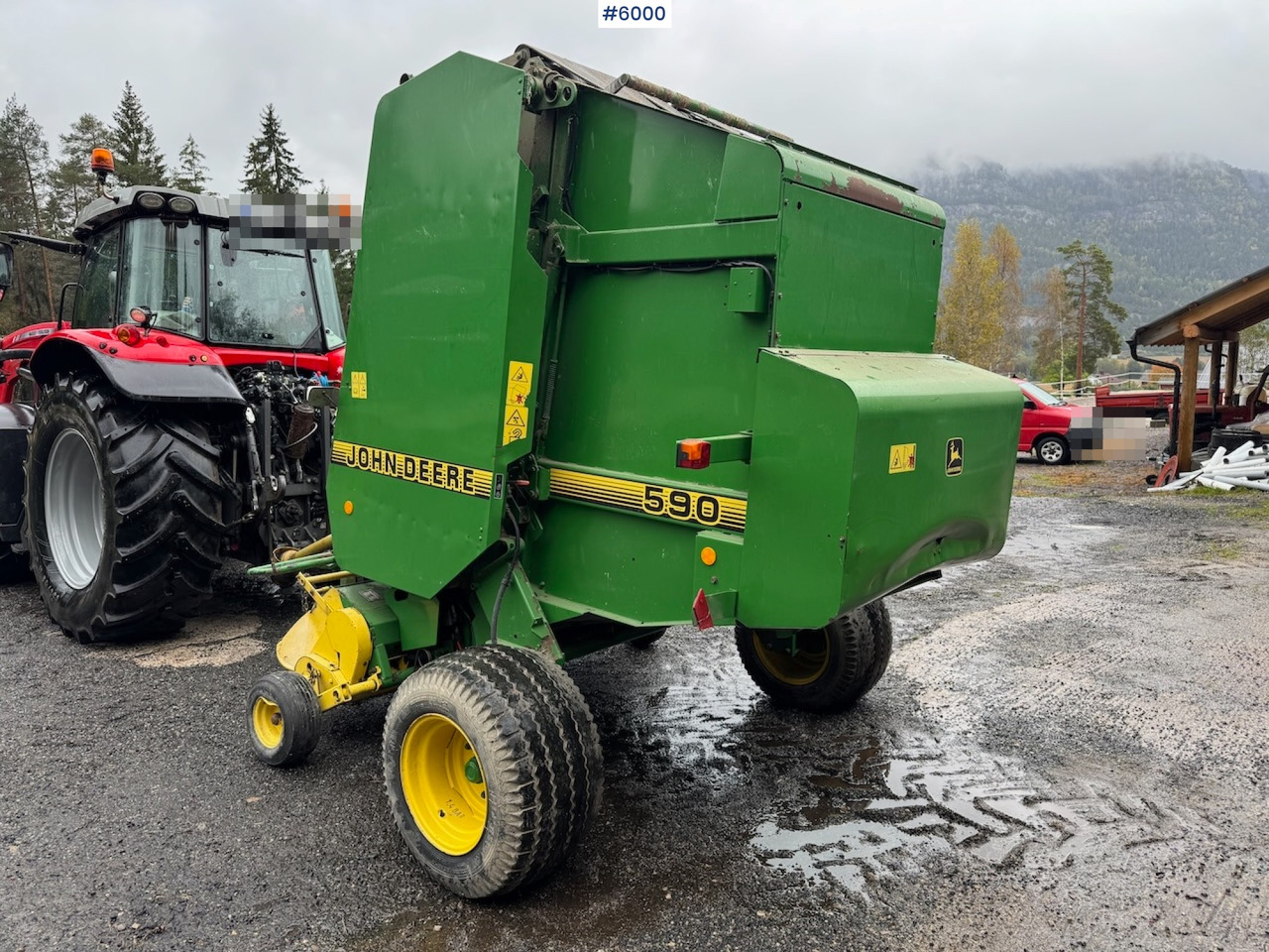 2000 John Deere 590 Round Baler. - Машина за сено и фураж: снимка 3 2000 John Deere 590 Round Baler. - Машина за сено и фураж: снимка 3