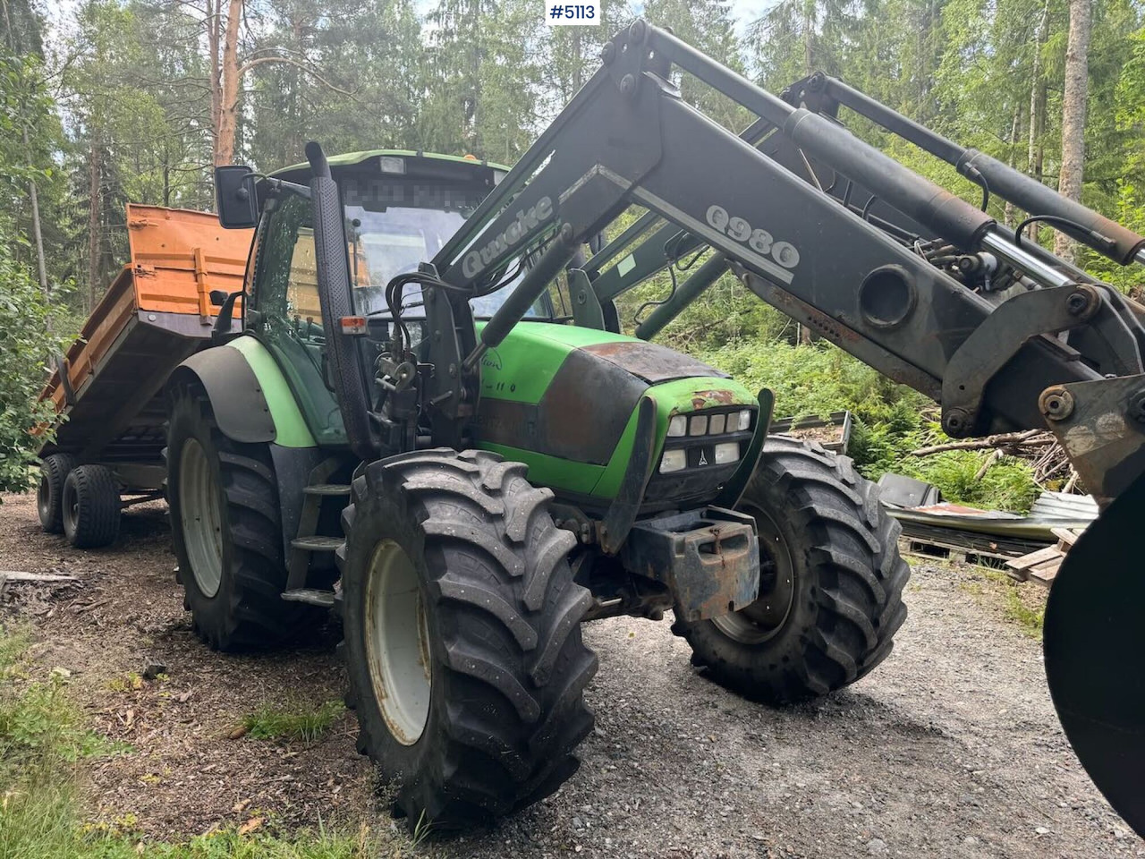 2004 Deutz-Fahr Agrotron TTV 1130 w/ front loader - Трактор: снимка 1 2004 Deutz-Fahr Agrotron TTV 1130 w/ front loader - Трактор: снимка 1