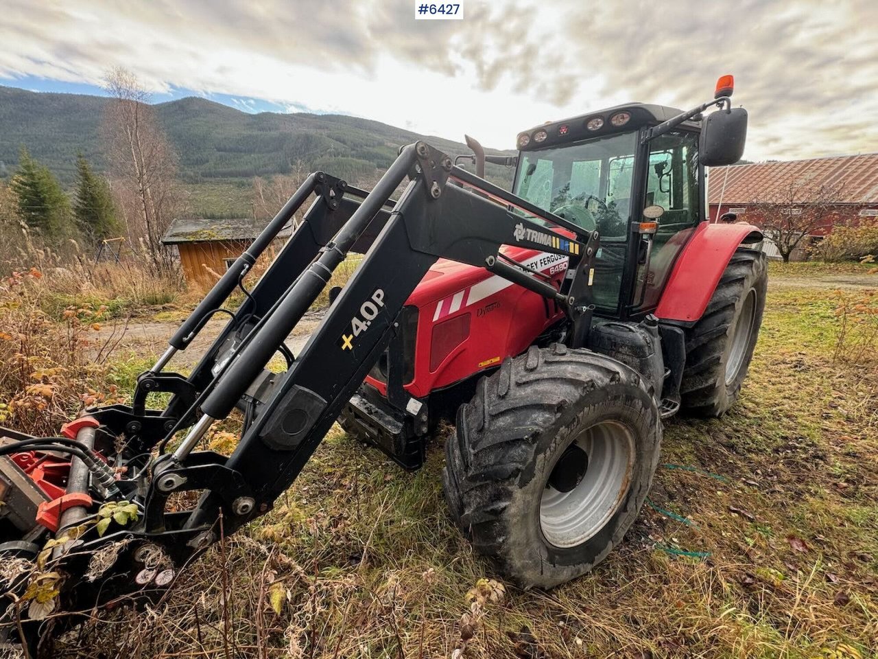 2008 Massey Ferguson 6480 with Trima 4.0 Front Loader - Трактор: снимка 1 2008 Massey Ferguson 6480 with Trima 4.0 Front Loader - Трактор: снимка 1