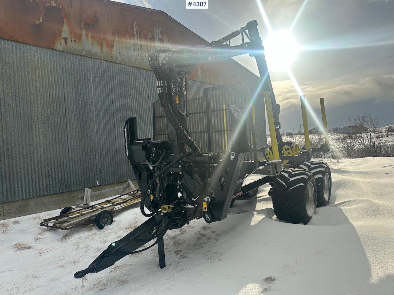 2023 Palms u12 timber trailer w/ Palms 5,85 krane. Never used. - Ремарке за дърва: снимка 4 2023 Palms u12 timber trailer w/ Palms 5,85 krane. Never used. - Ремарке за дърва: снимка 4