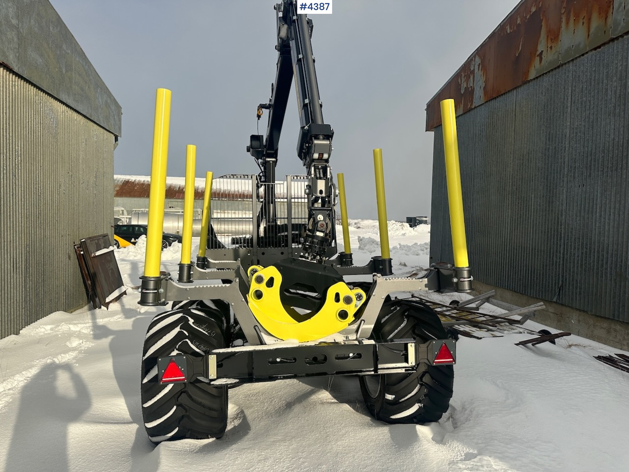 2023 Palms u12 timber trailer w/ Palms 5,85 krane. Never used. - Ремарке за дърва: снимка 5 2023 Palms u12 timber trailer w/ Palms 5,85 krane. Never used. - Ремарке за дърва: снимка 5