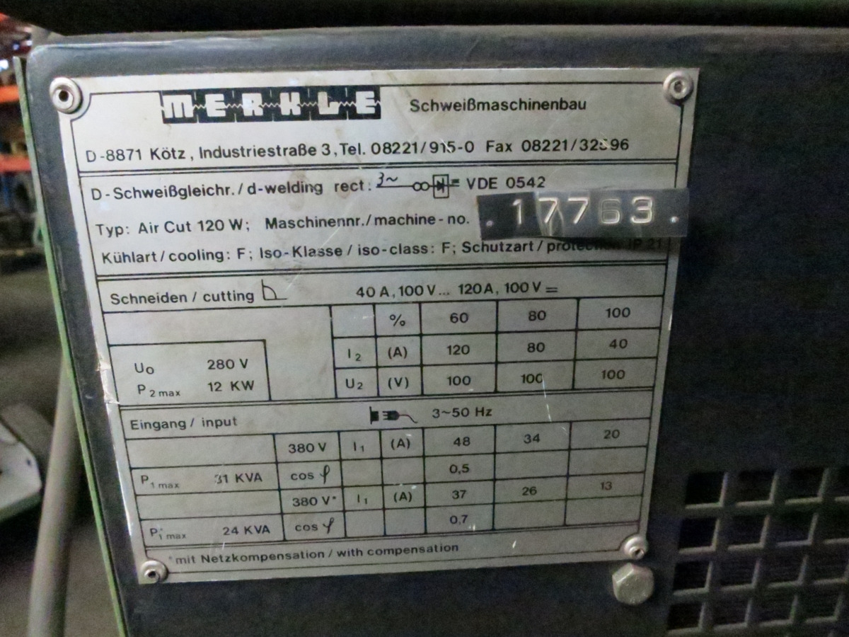 Merkle Air Cut 120W - Оборудване за заваряване: снимка 3 Merkle Air Cut 120W - Оборудване за заваряване: снимка 3