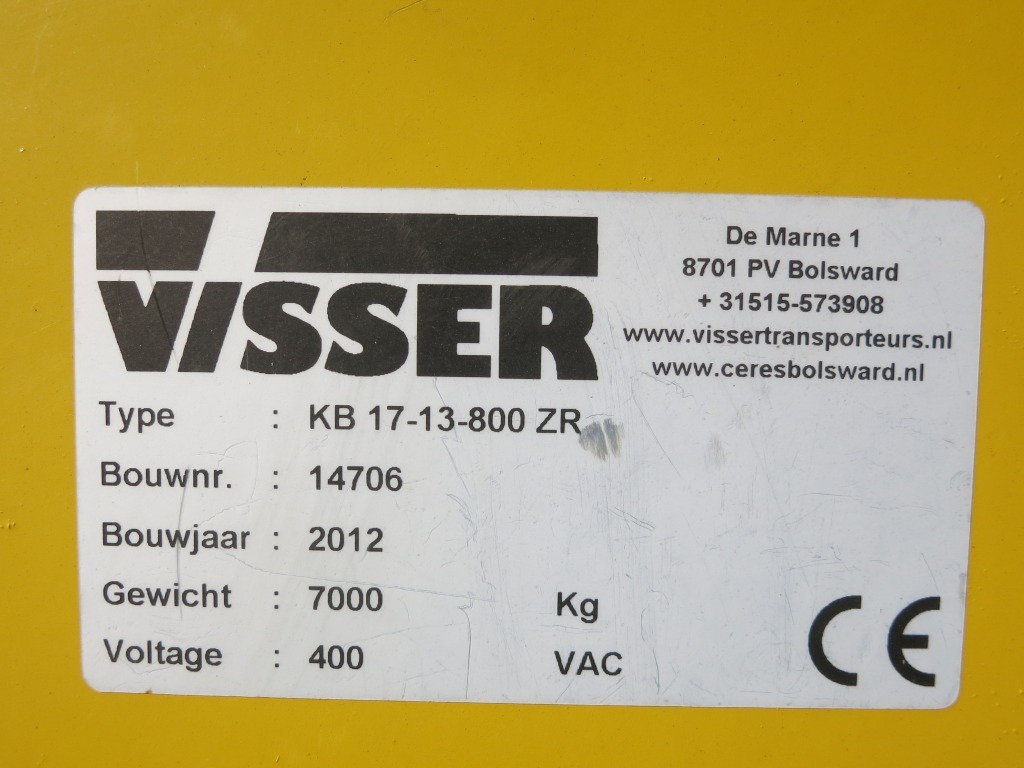 Visser Boxenfueller KB 17-13-800ZR - Оборудване след прибиране на реколтата: снимка 5 Visser Boxenfueller KB 17-13-800ZR - Оборудване след прибиране на реколтата: снимка 5