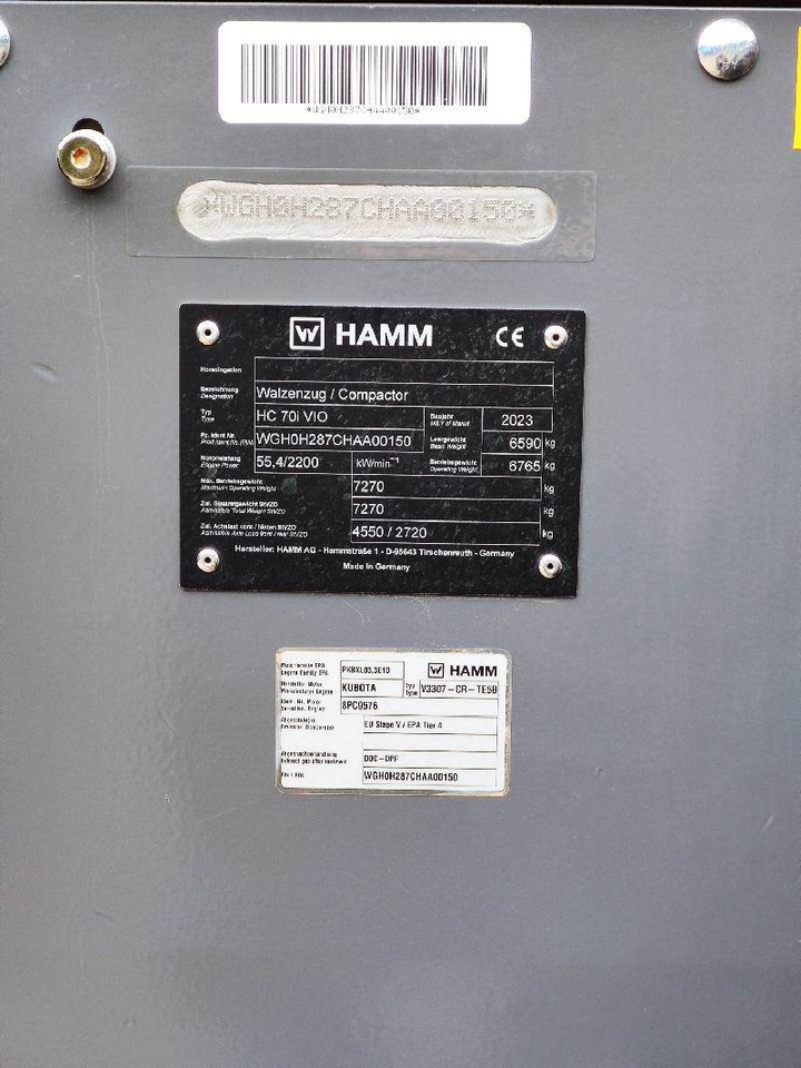 Hamm HC70i VIO - Компактор: снимка 5 Hamm HC70i VIO - Компактор: снимка 5