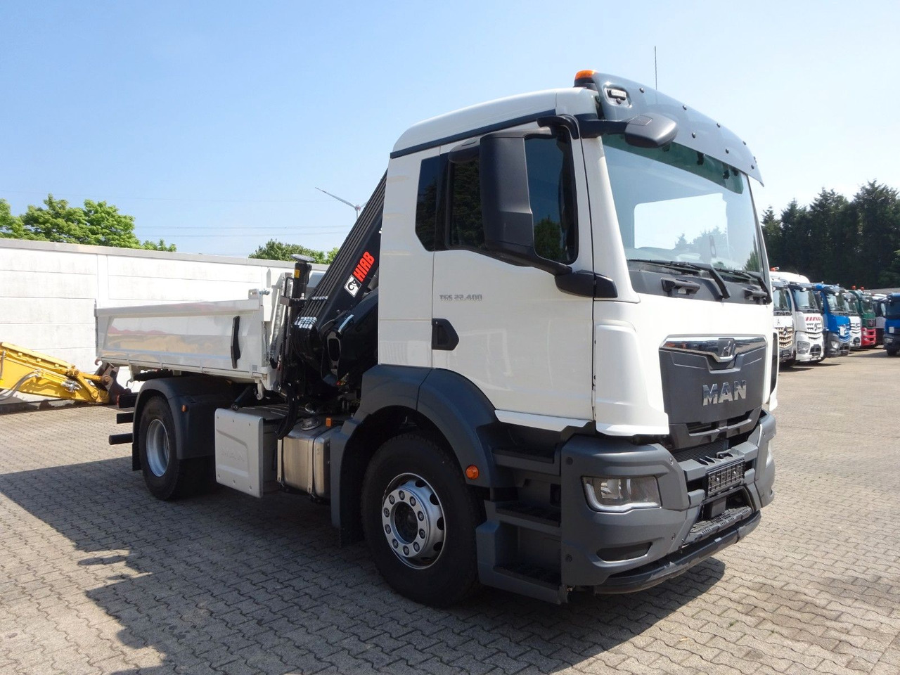 Самосвал камион, Камион с кран MAN 22.400 TGS + HIAB X-HIDUO 138 Kran: снимка 14