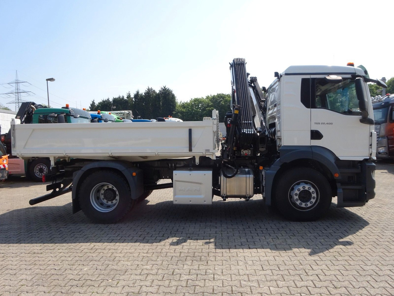 Самосвал камион, Камион с кран MAN 22.400 TGS + HIAB X-HIDUO 138 Kran: снимка 13