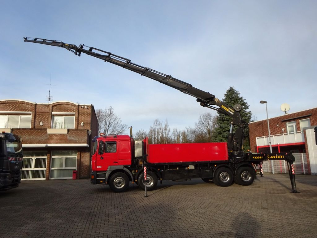 MAN 35.463 Silent Pritsche + PK 66000 + Seilwinde - Камион с кран, Бордови камион: снимка 1 MAN 35.463 Silent Pritsche + PK 66000 + Seilwinde - Камион с кран, Бордови камион: снимка 1
