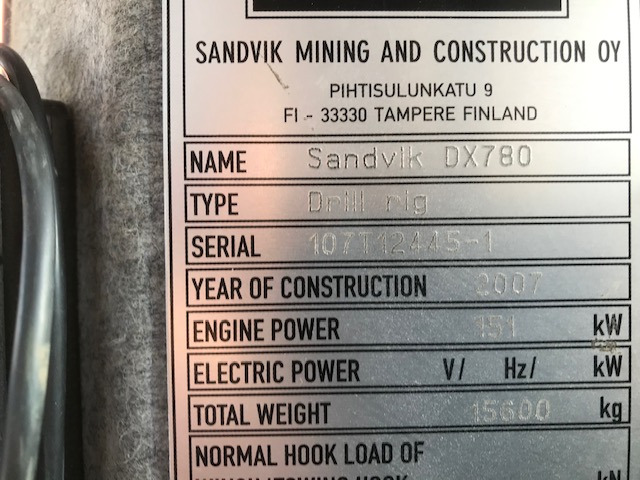 Пробивна машина SANDVIK Ranger DX780: снимка 18