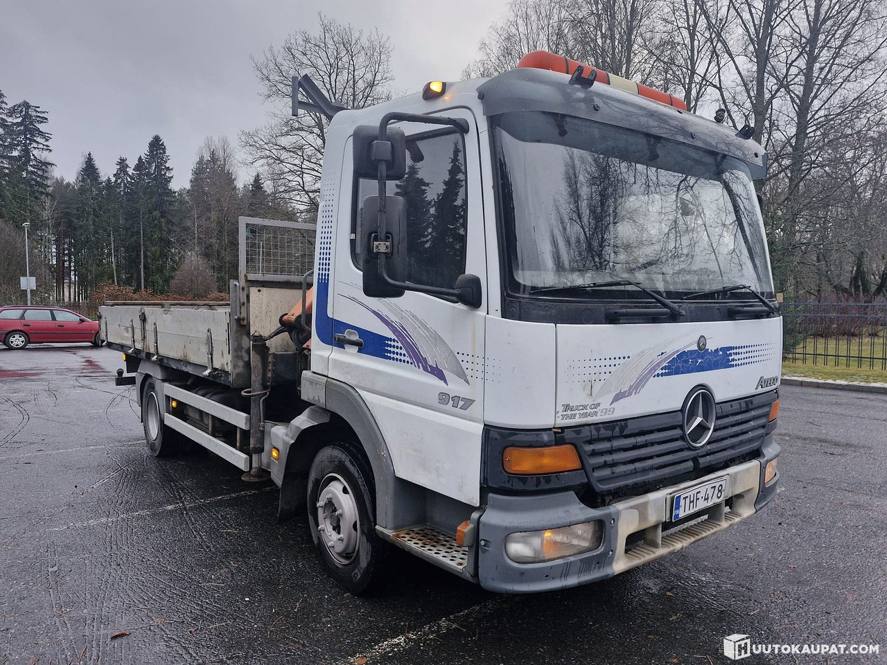Mercedes-Benz Atego Palfingerillä, 1999, Tampere - Бордови камион, Камион с кран: снимка 3 Mercedes-Benz Atego Palfingerillä, 1999, Tampere - Бордови камион, Камион с кран: снимка 3