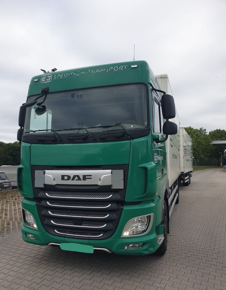 DAF XF ZESTAW TANDEM 2021 ORYGINALNY PRZEBIEG z Niemiec / PRZEJAZDOWY Z WINDĄ / - Камион фургон: снимка 1 DAF XF ZESTAW TANDEM 2021 ORYGINALNY PRZEBIEG z Niemiec / PRZEJAZDOWY Z WINDĄ / - Камион фургон: снимка 1
