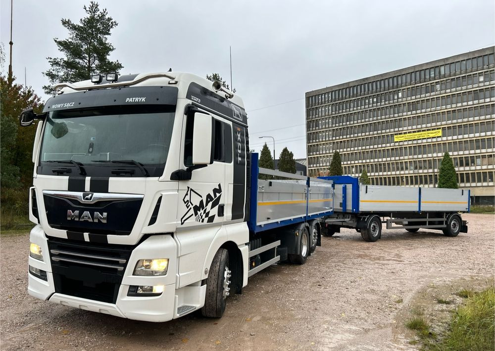 MAN TGX Tandem 1m burty TOP KOMPLET / ALUFELGI / zarejestrowany gotowy do pracy / przyczepa 18t / FULL OPCJA / 26.420 26.460 26.500 26.400 26.440 26.480 26.510 460 500 - Бордови камион: снимка 1 MAN TGX Tandem 1m burty TOP KOMPLET / ALUFELGI / zarejestrowany gotowy do pracy / przyczepa 18t / FULL OPCJA / 26.420 26.460 26.500 26.400 26.440 26.480 26.510 460 500 - Бордови камион: снимка 1
