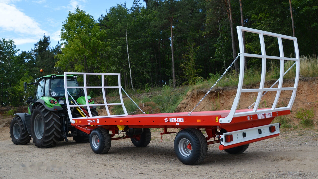Metal-Fach Przyczepa platformowa do bel dwuosiowa T014/1 - 7.4t - Селскостопанско ремарке платформа: снимка 3 Metal-Fach Przyczepa platformowa do bel dwuosiowa T014/1 - 7.4t - Селскостопанско ремарке платформа: снимка 3
