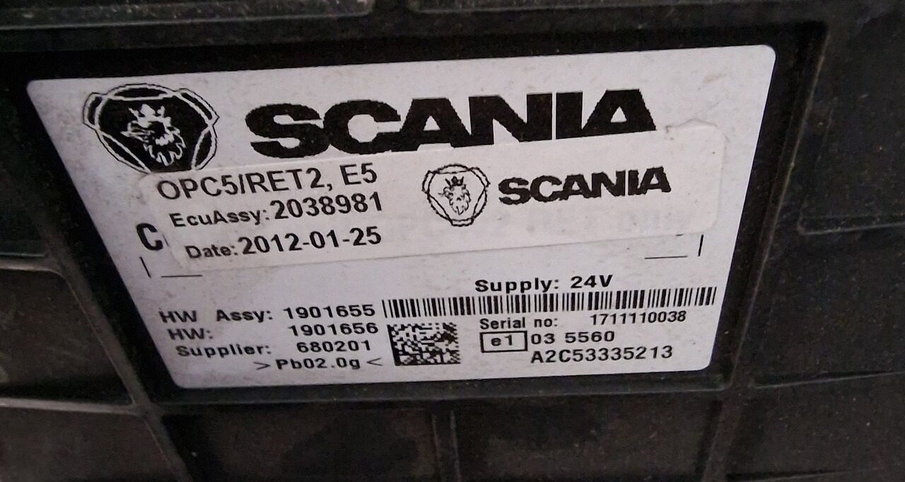 Scania Sterownik Moduł Skrzyni Retardera OPC 5 R 20389811901655 Scania OPC 5 Scania R 20389811901655 truck - Блок за управление за Камион: снимка 1 Scania Sterownik Moduł Skrzyni Retardera OPC 5 R 20389811901655 Scania OPC 5 Scania R 20389811901655 truck - Блок за управление за Камион: снимка 1