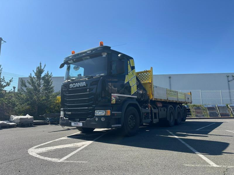 Scania G 450 - Бордови камион, Камион с кран: снимка 1 Scania G 450 - Бордови камион, Камион с кран: снимка 1