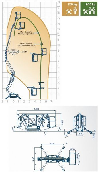 Oil&Steel Octopus 17 podnośnik koszowy na gąsienicach 17 m - Вишка тип паяк: снимка 4 Oil&Steel Octopus 17 podnośnik koszowy na gąsienicach 17 m - Вишка тип паяк: снимка 4