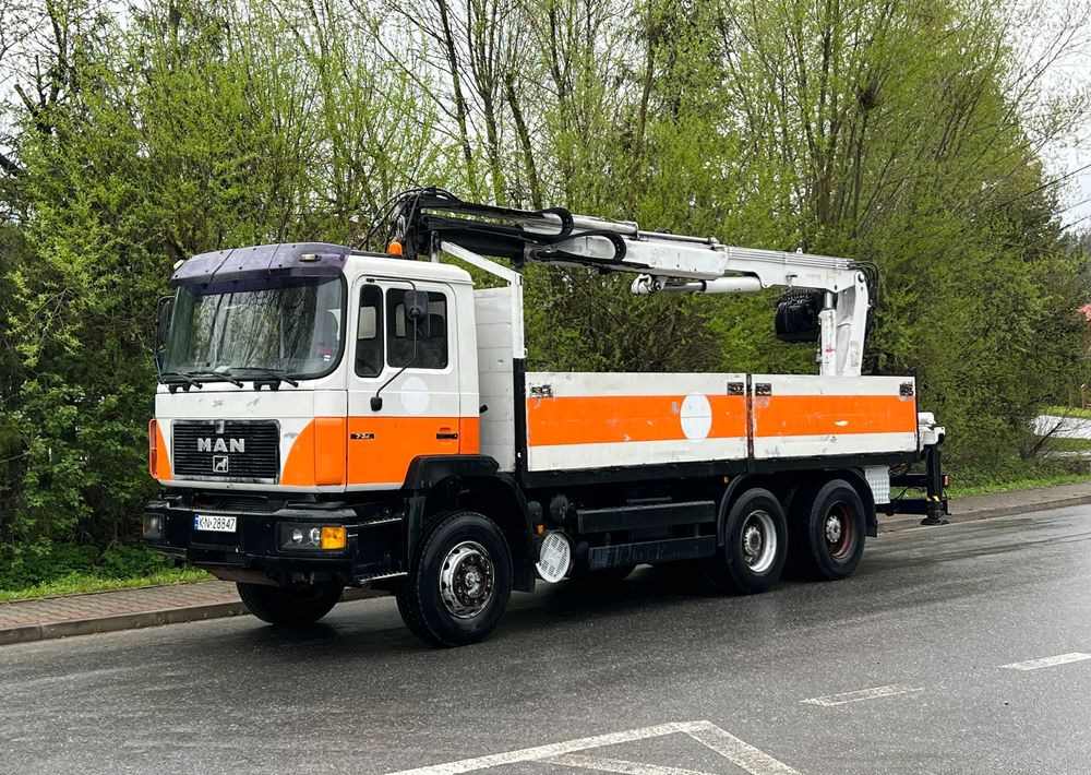 MAN * 27-322 MAN 6x4 * HDS ATLAS 140 * - Камион с кран, Бордови камион: снимка 1 MAN * 27-322 MAN 6x4 * HDS ATLAS 140 * - Камион с кран, Бордови камион: снимка 1