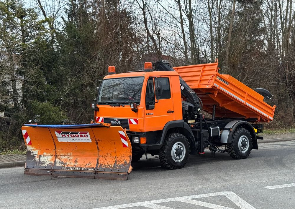 MAN * MAN LE 10.220 *Kiper Wywrotka * 4x4 * Pług Piaskarka * Zimowe Utrzymanie * Sprowadzony * HDS MKG * - Самосвал камион: снимка 1 MAN * MAN LE 10.220 *Kiper Wywrotka * 4x4 * Pług Piaskarka * Zimowe Utrzymanie * Sprowadzony * HDS MKG * - Самосвал камион: снимка 1