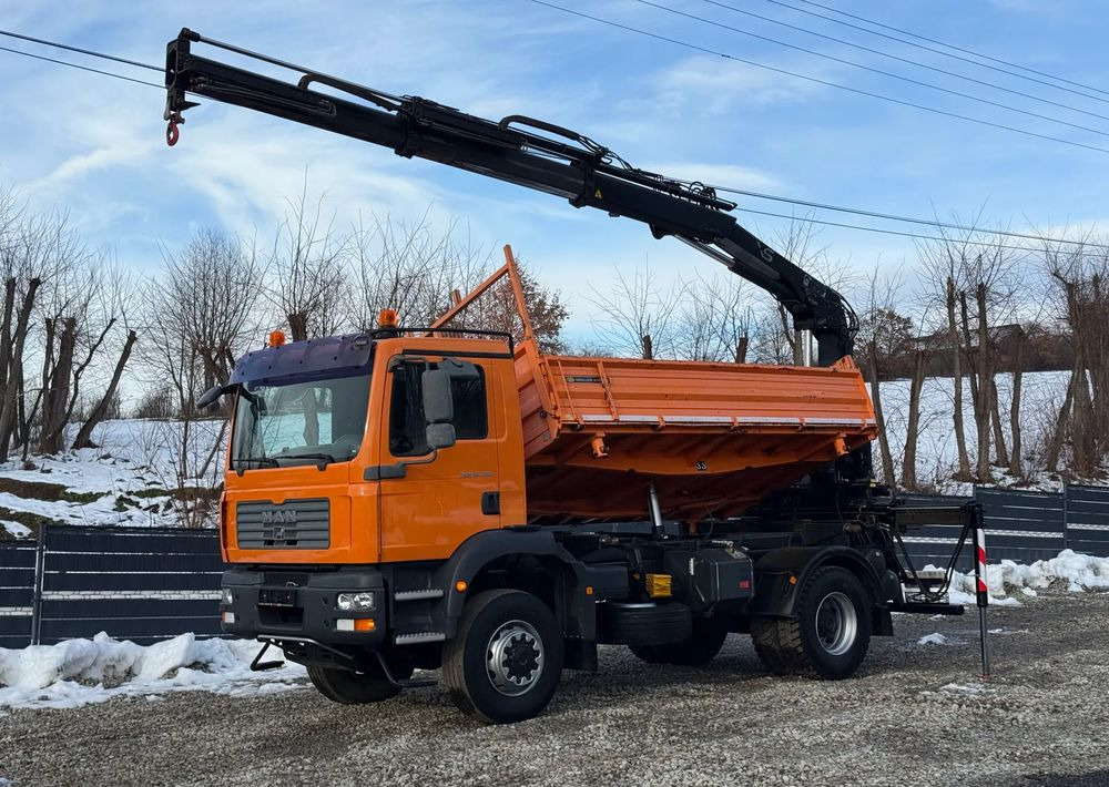 MAN * TGM 18-330 MAN 4x4 HDS Hiab 122 * Kiper Wywrotka * Bardzo Dobry Stan - Самосвал камион: снимка 1 MAN * TGM 18-330 MAN 4x4 HDS Hiab 122 * Kiper Wywrotka * Bardzo Dobry Stan - Самосвал камион: снимка 1