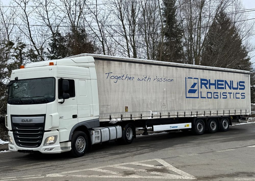 DAF * Zestaw * DAF 106 Euro 6 + Naczepa Krone * Bardzo Dobry Stan - Влекач, Брезентово полуремарке: снимка 1 DAF * Zestaw * DAF 106 Euro 6 + Naczepa Krone * Bardzo Dobry Stan - Влекач, Брезентово полуремарке: снимка 1