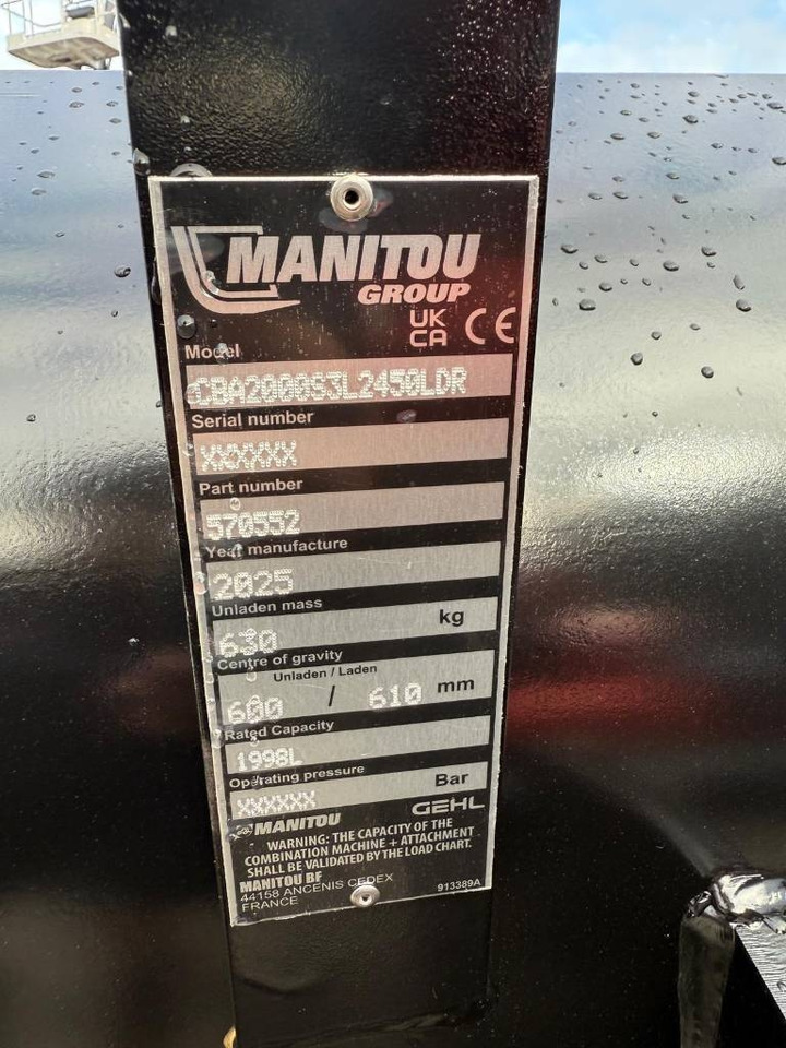 Manitou CBA 2000 LDR 2450mm 570552 NEW - Кофа за Строителна техника: снимка 4 Manitou CBA 2000 LDR 2450mm 570552 NEW - Кофа за Строителна техника: снимка 4