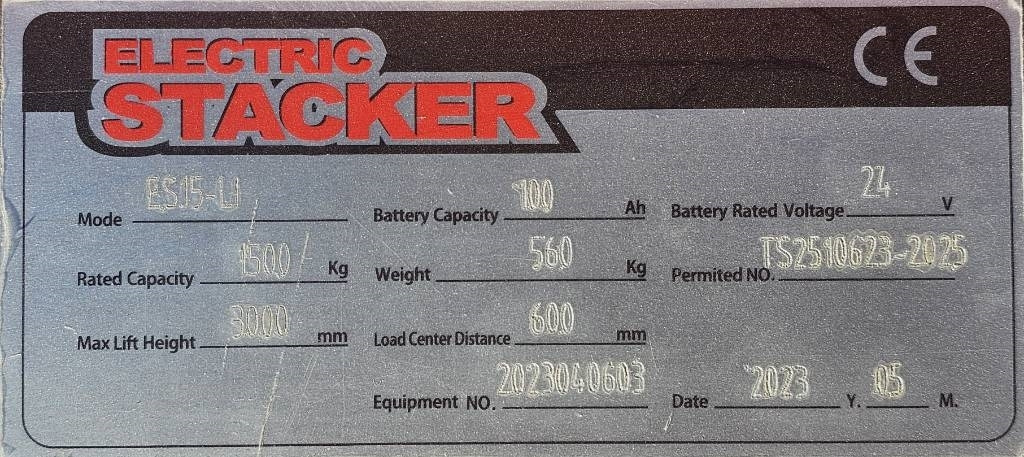 REDDOT ES15-ES Li FF3000mm UNUSED LI-ION - Стакер: снимка 4 REDDOT ES15-ES Li FF3000mm UNUSED LI-ION - Стакер: снимка 4