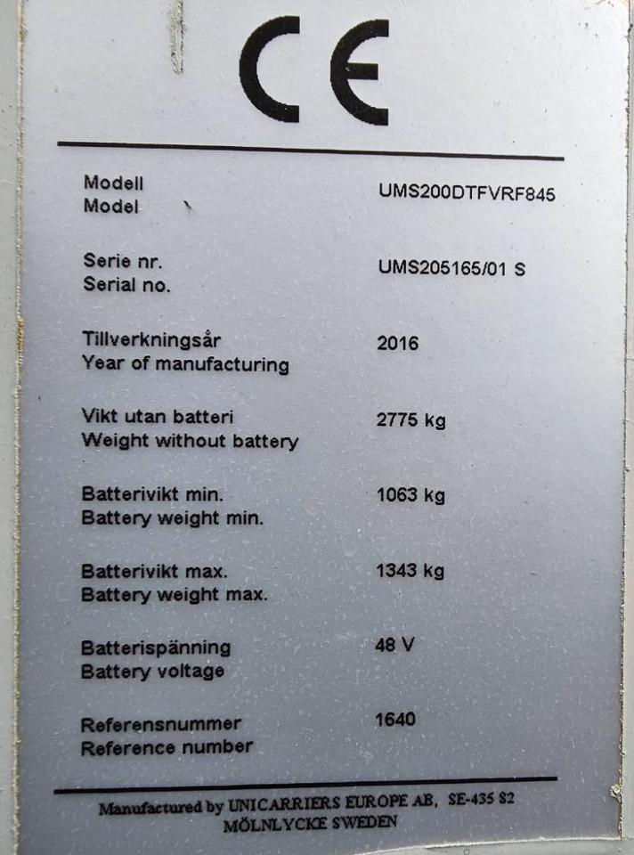 Ричтрак UniCarriers UMS 200 DTFVRF845: снимка 14