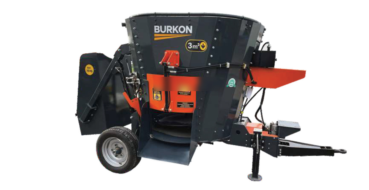Burkon 3m3 Çekilir (380V) Dikey Yem Karma Makinesi ( BK-F300 ) - Миксер-вагон: снимка 1 Burkon 3m3 Çekilir (380V) Dikey Yem Karma Makinesi ( BK-F300 ) - Миксер-вагон: снимка 1