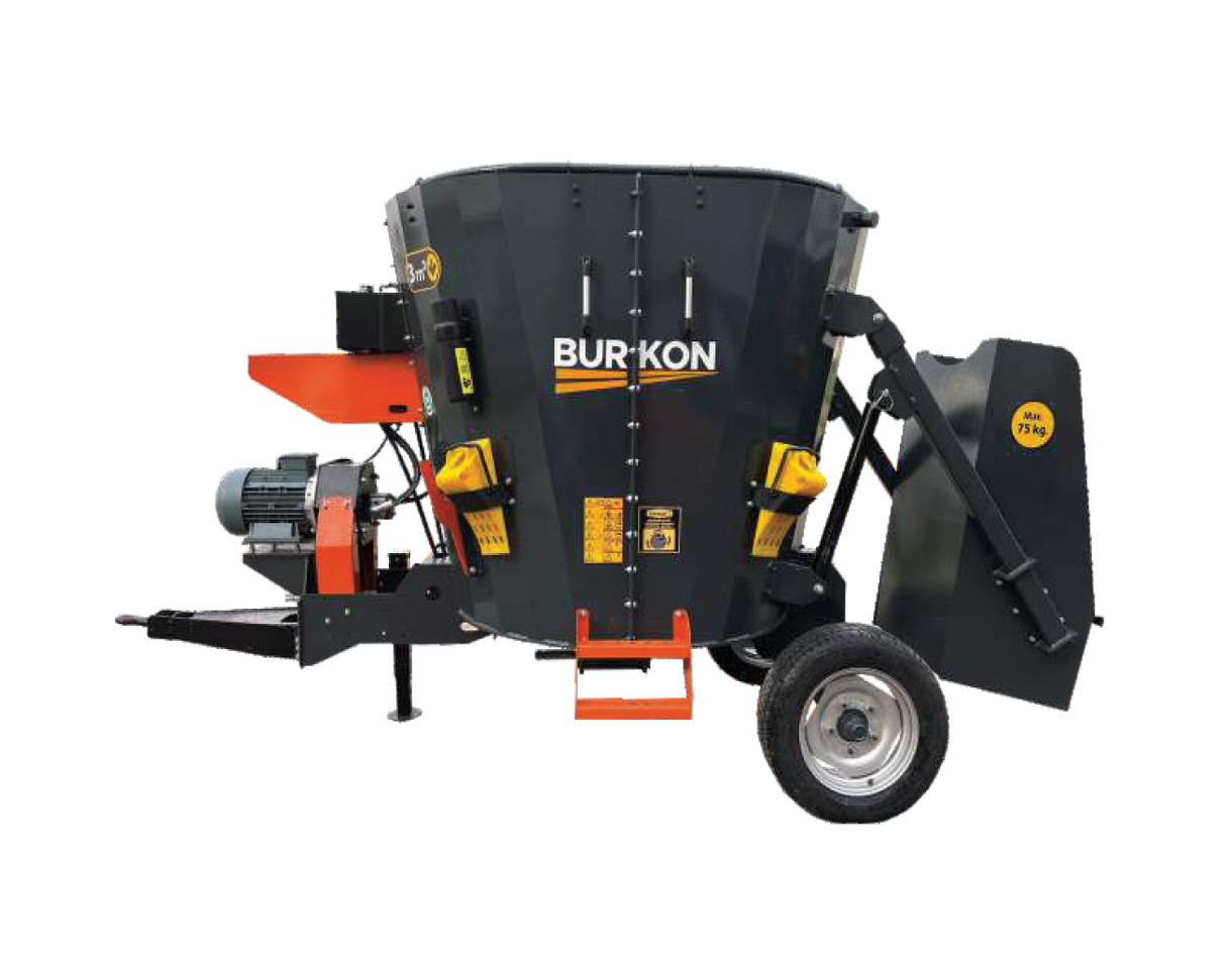 Burkon 3m3 Çekilir (380V) Dikey Yem Karma Makinesi ( BK-F300 ) - Миксер-вагон: снимка 2 Burkon 3m3 Çekilir (380V) Dikey Yem Karma Makinesi ( BK-F300 ) - Миксер-вагон: снимка 2