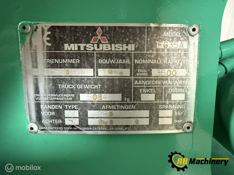 Мотокар Mitsubishi AF 50154 type 35 3.500 KG LPG: снимка 15
