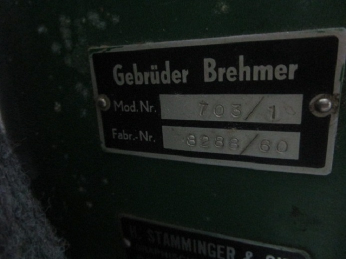 GEBRÜDER BREHMER 703/1 - Печатарско оборудване: снимка 4 GEBRÜDER BREHMER 703/1 - Печатарско оборудване: снимка 4