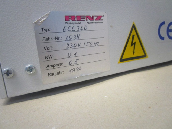 WIRO BINDER HALBAUTOMAT RENZ ECL360 - Печатарско оборудване: снимка 4 WIRO BINDER HALBAUTOMAT RENZ ECL360 - Печатарско оборудване: снимка 4