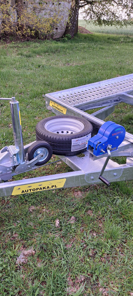 Нови Автовоз ремарке LAWETA Z NAJAZDAMI NA 2 AUTA 8,5x2M DMC 3500, 3 OSIE / CAR TRANSPORTER WITH RAMPS FOR 2 CARS 8.5x2M DMC 3500, 3 AXLES: снимка 13