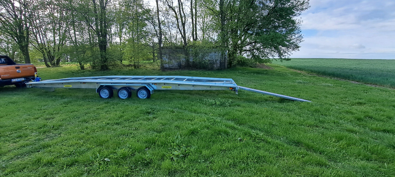 Нови Автовоз ремарке LAWETA Z NAJAZDAMI NA 2 AUTA 8,5x2M DMC 3500, 3 OSIE / CAR TRANSPORTER WITH RAMPS FOR 2 CARS 8.5x2M DMC 3500, 3 AXLES: снимка 15