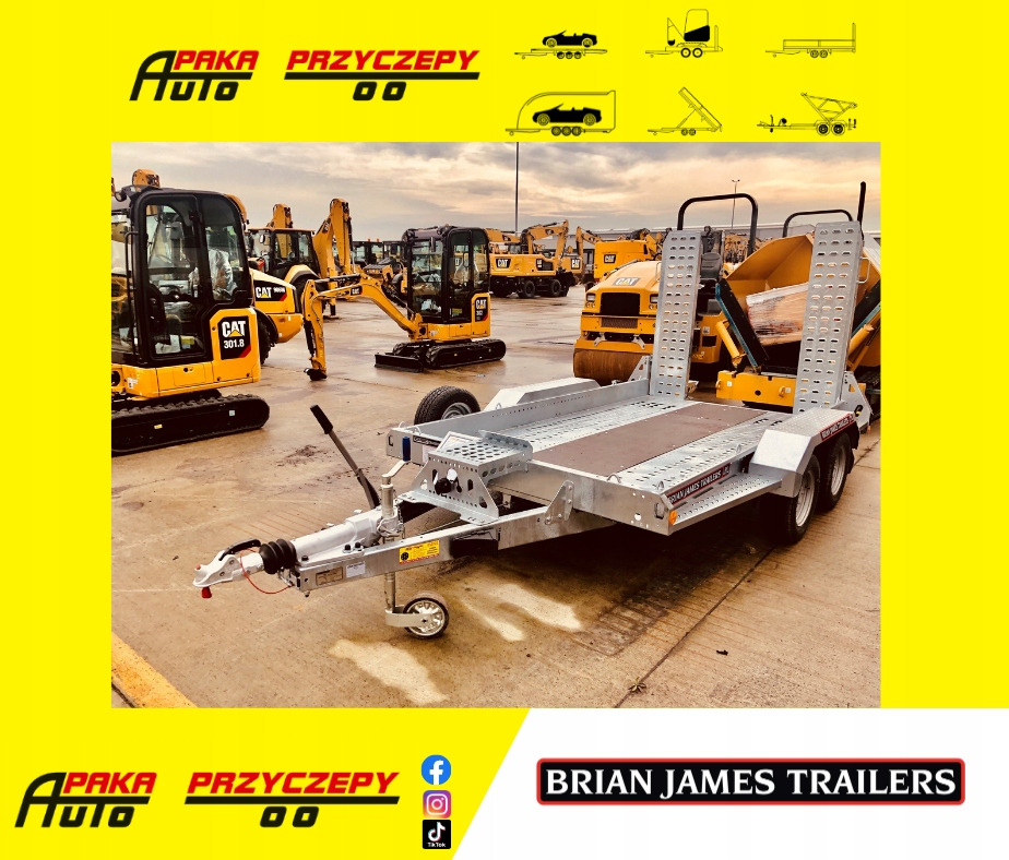 PRZYCZEPA BRIAN JAMES TRAILERS LAWETA KOPARKI MINIKOPARKI 3500KG 320x170 / BRIAN JAMES TRAILERS Excavator/Miniexcavator Flatbed Trailer 3500KG 320x170 - Ремарке за строителна техника: снимка 1 PRZYCZEPA BRIAN JAMES TRAILERS LAWETA KOPARKI MINIKOPARKI 3500KG 320x170 / BRIAN JAMES TRAILERS Excavator/Miniexcavator Flatbed Trailer 3500KG 320x170 - Ремарке за строителна техника: снимка 1