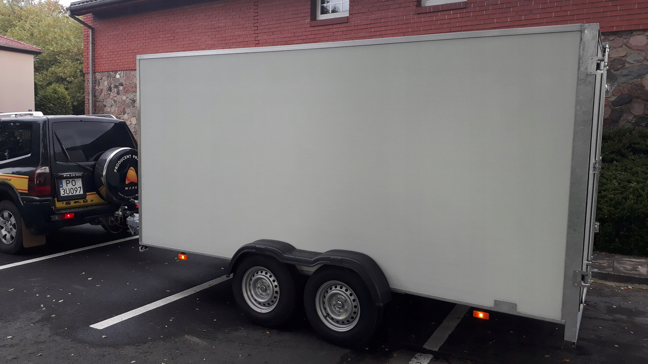 Нови Затворена каросерия ремарке PRZYCZEPA KONTENER CARGO PAKA FURGON BOX 400 x 200 / CARGO CONTAINER TRAILER VAN BOX 400 x 200: снимка 13