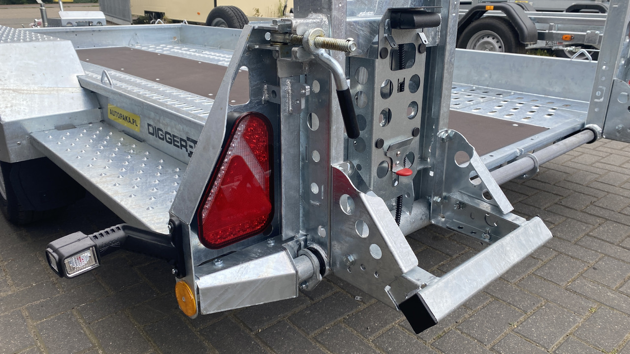 Нови Ремарке за строителна техника PRZYCZEPA LAWETA KOPARKI MINIKOPARKI 370x170 CM, 3500 KG / EXCAVATOR MINI EXCAVATOR TRANSPORTER TRAILER 370x170 CM, DMC 3500 KG: снимка 10