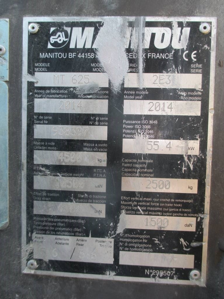 Телескопичен товарач Manitou MT 625: снимка 13