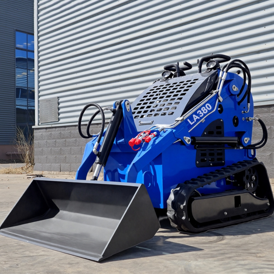 LEZUM LA380 Mini Skid Steer Loader Compact Track Diesel Cheap Mini Skid Steer Loader For Sale With Mini Skid Steer Attachments 4 In 1 Bucket - Мини челен товарач: снимка 1 LEZUM LA380 Mini Skid Steer Loader Compact Track Diesel Cheap Mini Skid Steer Loader For Sale With Mini Skid Steer Attachments 4 In 1 Bucket - Мини челен товарач: снимка 1