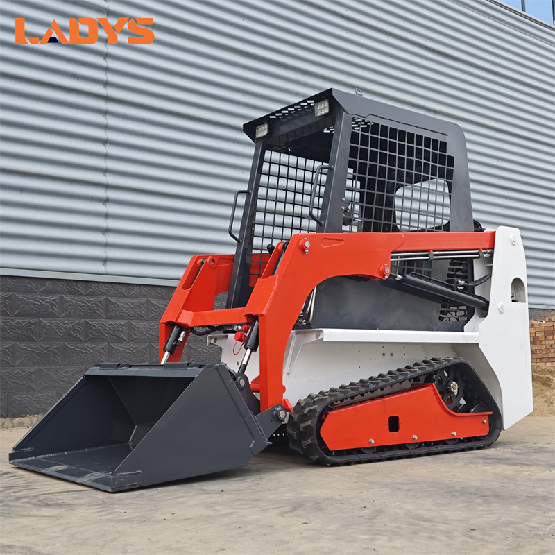 LADYS LA670 Mini Small Skid Steer Loader Compact Track Diesel Mini Skid Steer Loader For Sale With Small Mini Skid Steer Attachments 4 In 1 Bucket - Мини челен товарач: снимка 1 LADYS LA670 Mini Small Skid Steer Loader Compact Track Diesel Mini Skid Steer Loader For Sale With Small Mini Skid Steer Attachments 4 In 1 Bucket - Мини челен товарач: снимка 1