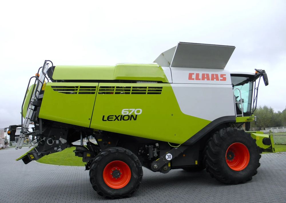 Зърнокомбайн Claas Lexion 670 2019 Rok, Heder V 770,  Najbogatsza Wersja, Nie Malowany, Stan Idealny: снимка 9