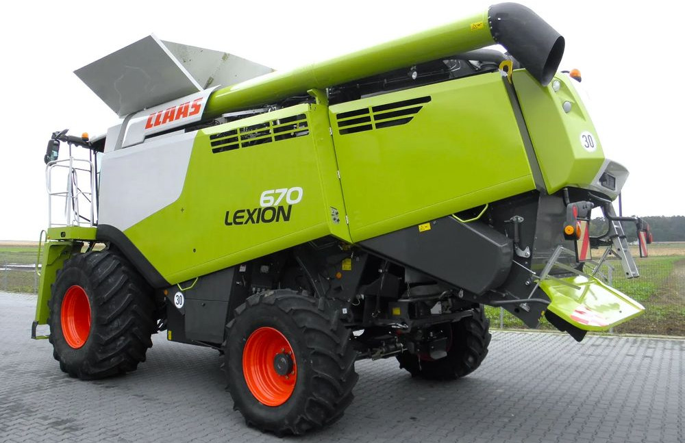 Зърнокомбайн Claas Lexion 670 2019 Rok, Heder V 770,  Najbogatsza Wersja, Nie Malowany, Stan Idealny: снимка 12