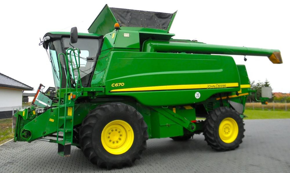 John Deere C 670 2008 Rok, heder 7,6m, 1900 mtg, Nie Malowany, Stan Idealny - Зърнокомбайн: снимка 5 John Deere C 670 2008 Rok, heder 7,6m, 1900 mtg, Nie Malowany, Stan Idealny - Зърнокомбайн: снимка 5