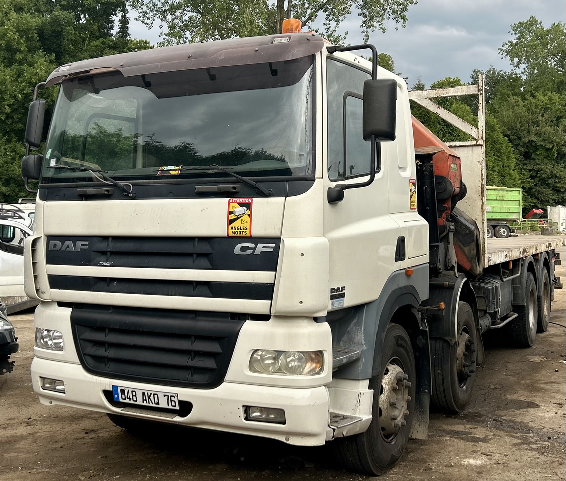 DAF Cf85 380 8x4 plateau grue Palfinger pk44002 - Бордови камион, Камион с кран: снимка 1 DAF Cf85 380 8x4 plateau grue Palfinger pk44002 - Бордови камион, Камион с кран: снимка 1