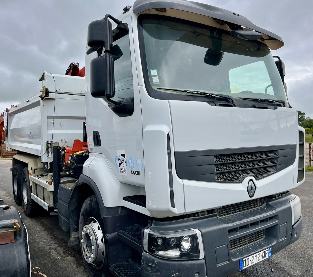 RENAULT Premium Lander 460dxi bibenne grue Palfinger pk16001 - Самосвал камион, Камион с кран: снимка 1 RENAULT Premium Lander 460dxi bibenne grue Palfinger pk16001 - Самосвал камион, Камион с кран: снимка 1